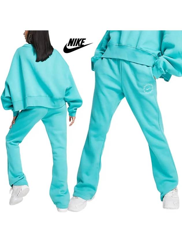 나이키 조거팬츠 플레어 플리스 로고 여성 바지 블루 나이키추리닝바지 남자여자 트레이닝복
