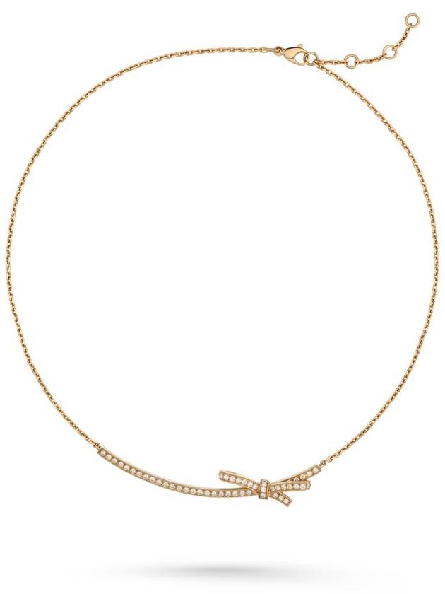 CHANEL 샤넬 파인주얼리 RUBAN 18K 로즈골드 다이아몬드 네크리스 J12848