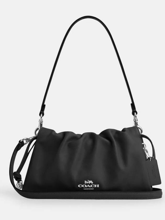 코치 페이 숄더백 Silver Black