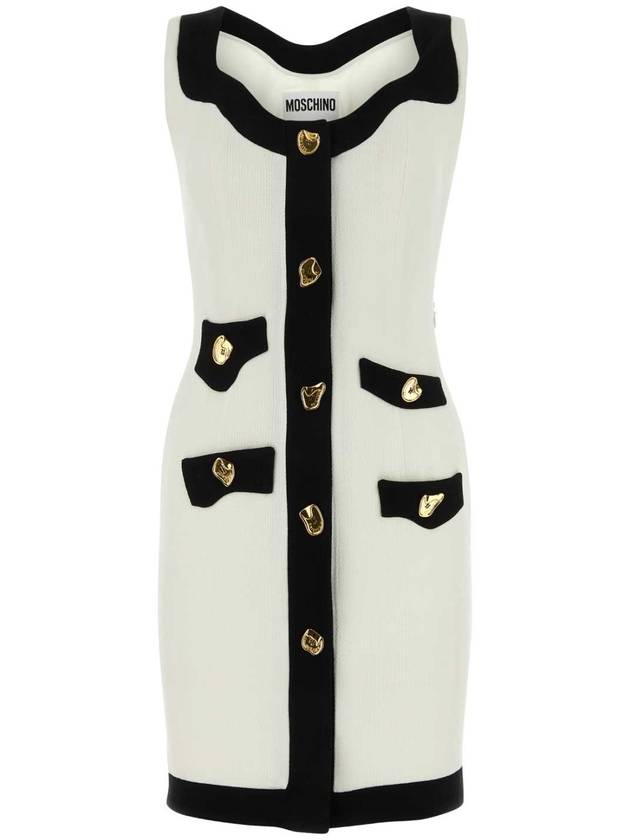 23FW MOSCHINO 투 tone stretch viscose blend 드레스 04485417 A1002