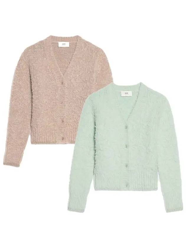 AMI 아미 알파카 브이넥 가디건 여성용 FKC153.028