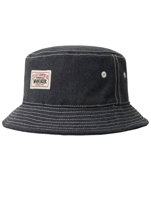 스투시 버킷햇 캔버스 워크기어 버킷 블랙 CANVAS WORKGEAR BUCKET HAT