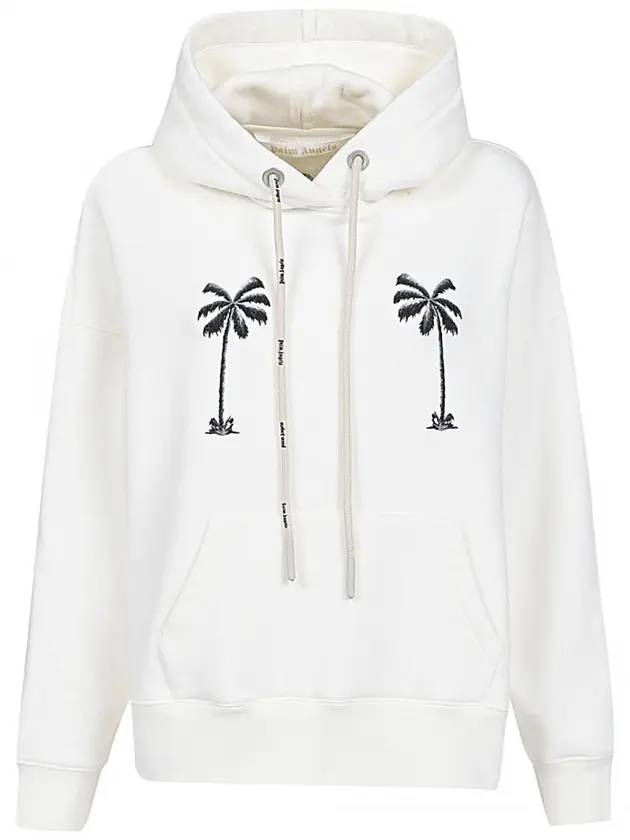 팜엔젤스 야자수 프린팅 후드탑 화이트