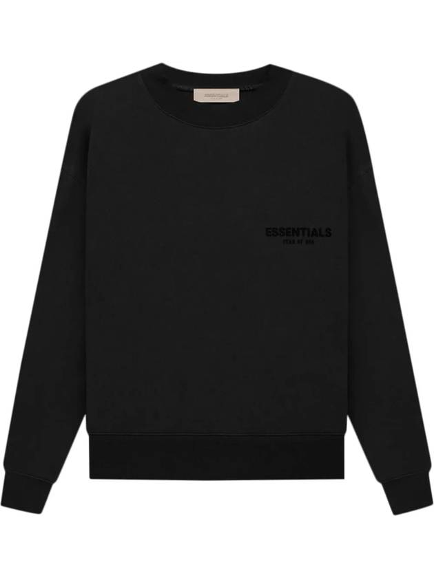 피어오브갓 에센셜 로고 프린트 크루넥 맨투맨 블랙