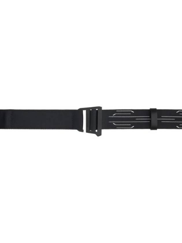 Black Embroidery Tape Belt 241420M131000