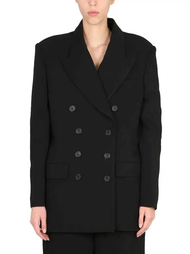 Khaite The Tanner V넥 더블 브레스티드 재킷 6079552W552_200