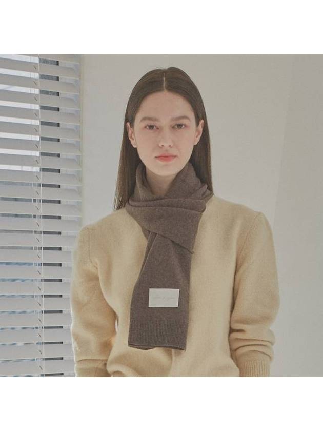 화이트프로젝트 메리노 캐시미어 니트 머플러 모카 브라운