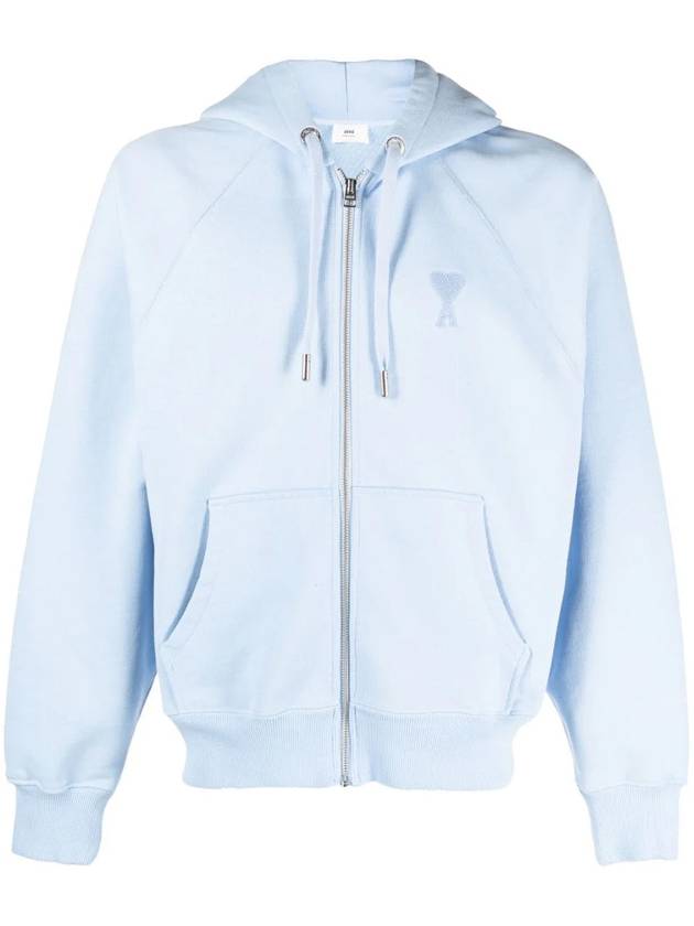 아미 스몰 하트 로고 후드집업 스카이 블루