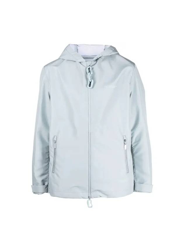 오프화이트 남성 슬로건 후드 윈드브레이커 블루