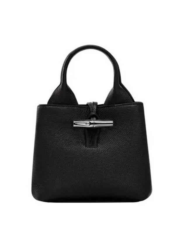 롱샴 르 로조 XS 핸드백 블랙 Longchamp Le Roseau XS Handbag Black