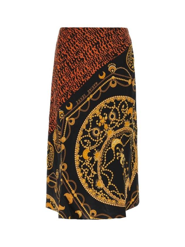 MARINE SERRE S082SS23WUWOVSE001 00 프린트 새틴 스커트