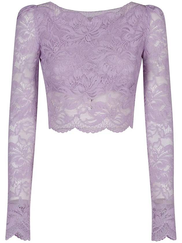 Paco Rabanne 레이스 라벤더 크롭 탑 25PJTO845PA0170_P519