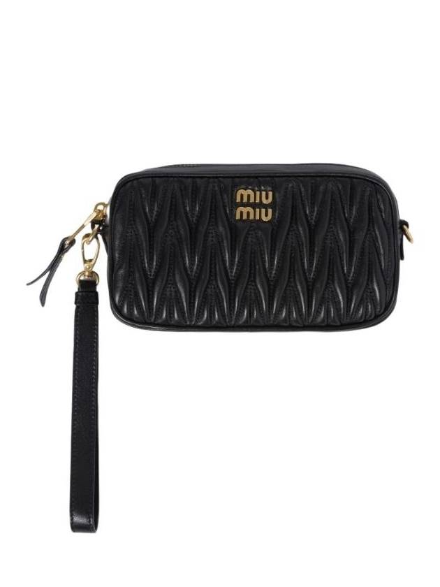 미우 미우 마테라쎄 나파 가죽 파우치 블랙 5NE846 2FPP F0002