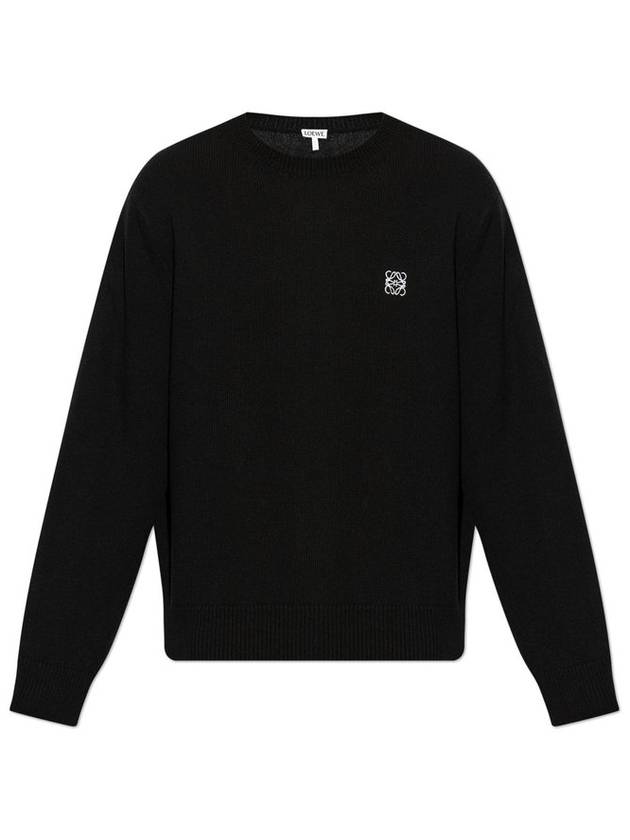 로에베 로고 자수 크루넥 점퍼