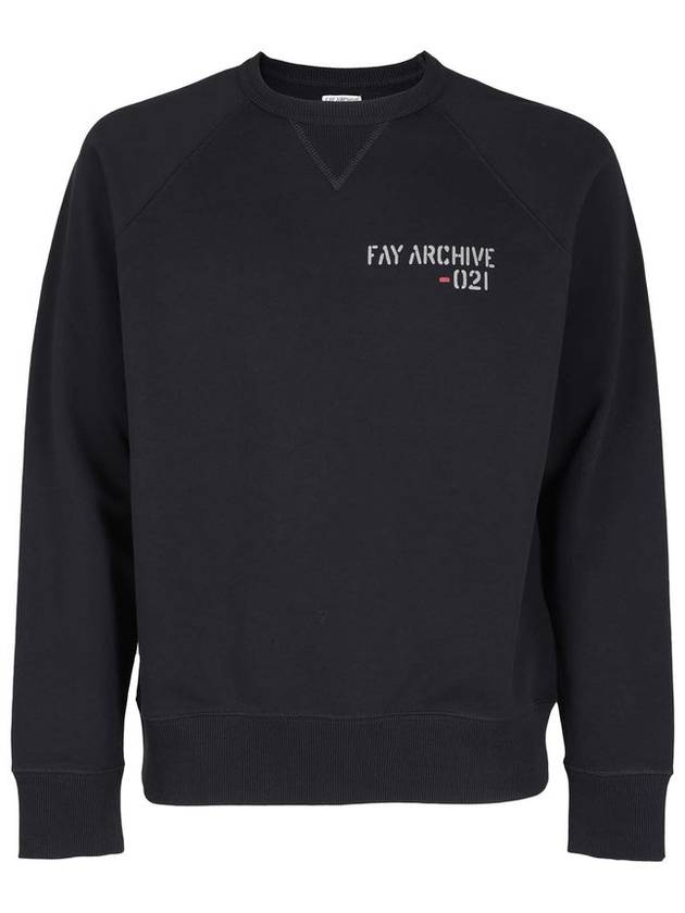 Fay 로고 프린트 크루넥 스웨트셔츠