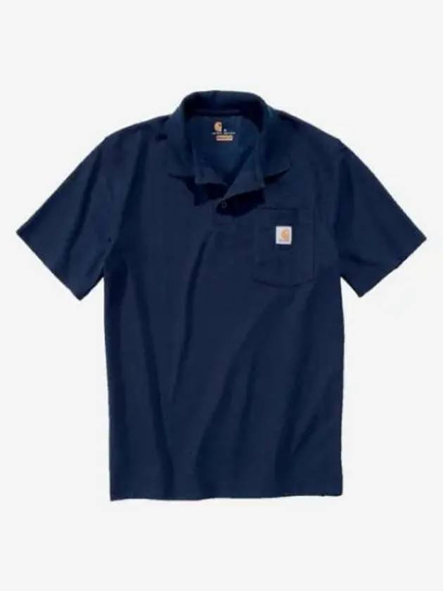 칼하트 루즈 핏 미드웨이트 숏슬리브 포켓 폴로 네이비 Carhartt Loose Fit Midweight Short Sleeve Pocket Polo Navy
