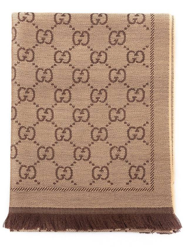 GUCCI GG jacquard wool scarf