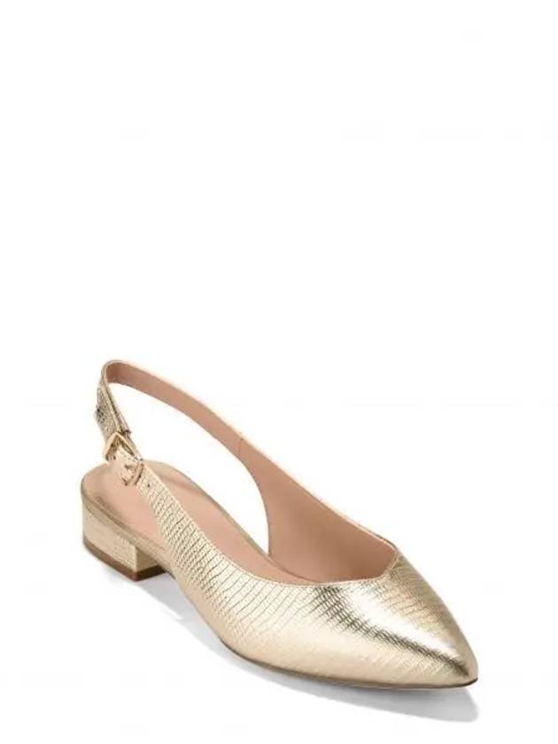 우먼 콜한 Mazie 슬링백 플랫 슈즈 골드 리자드 10493543