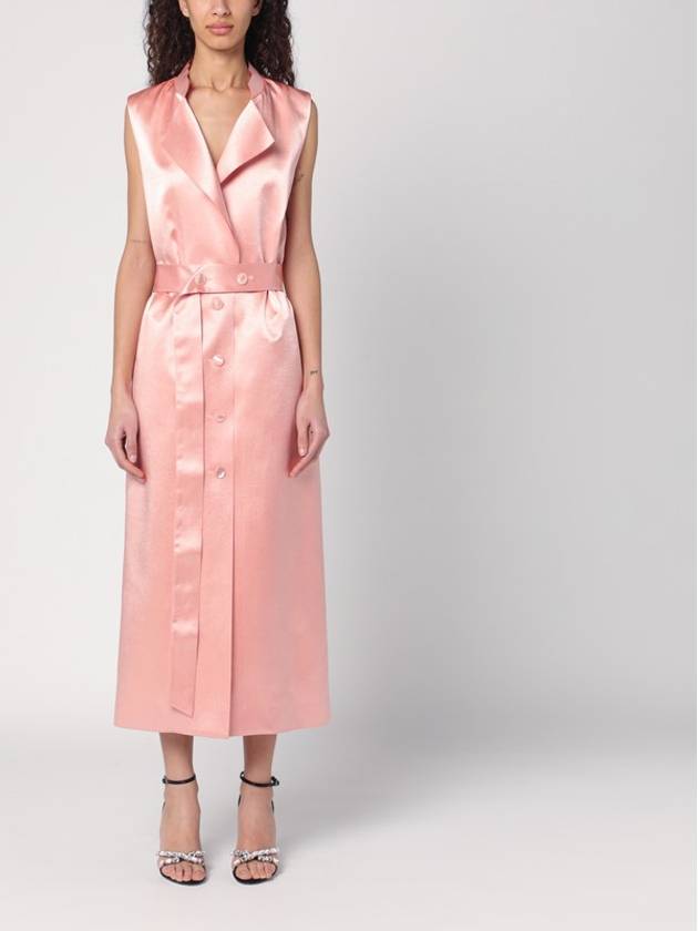 Philosophy Sleeveless pink dress with belt