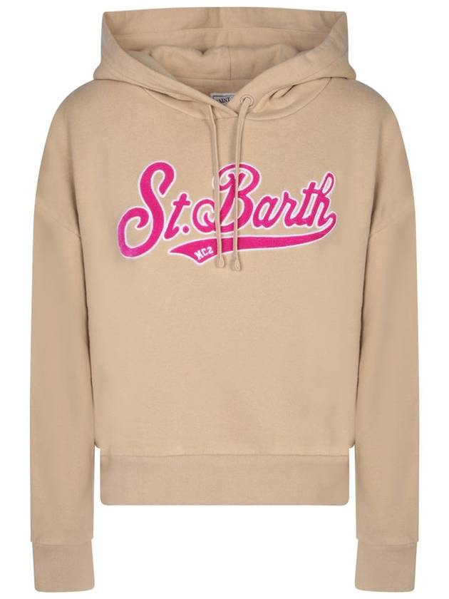 Mc2 Saint Barth 로고 자수 드로스트링 후디