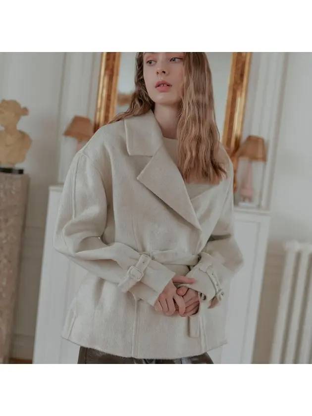 티나블러썸 여성 루나 더블 코트 베이지