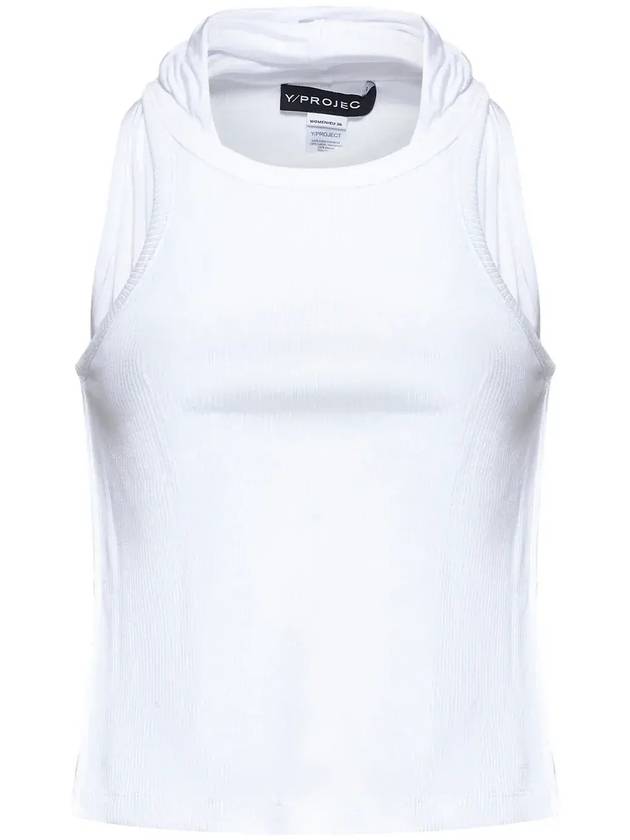 Y 프로젝트 슬리브리스 리브 탑 105TO002_WHITE