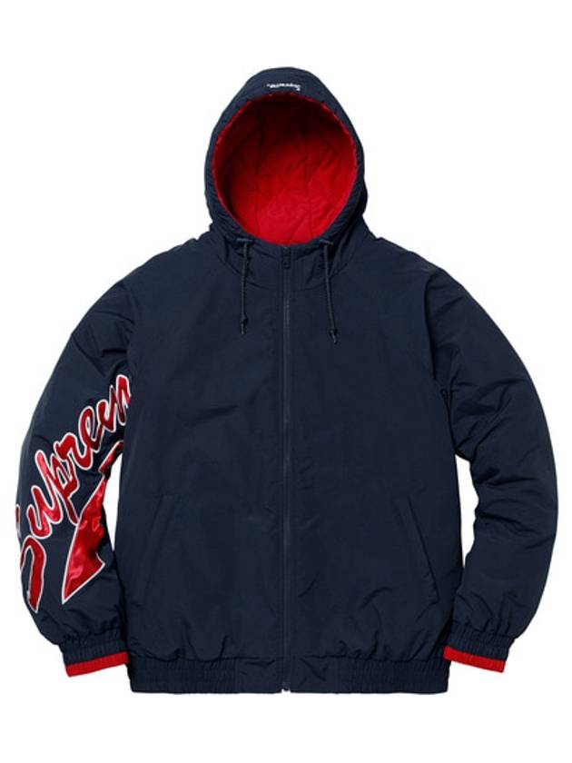 18SS 슈프림 슬리브 스크립트 사이드라인 자켓 네이비SUPREME SLEEVE SCRIPT SIDELINE JACKET