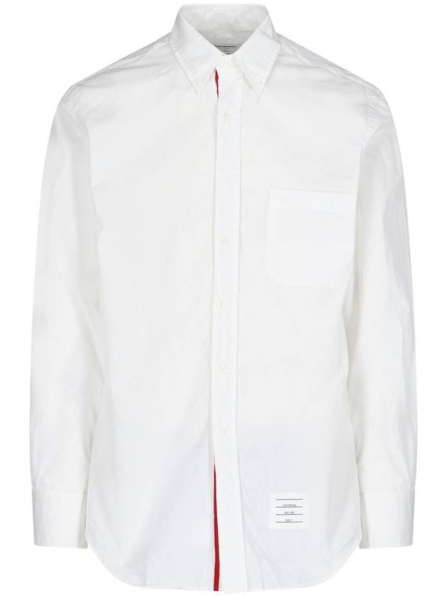 Thom Browne Signature grosgrain placket shirt