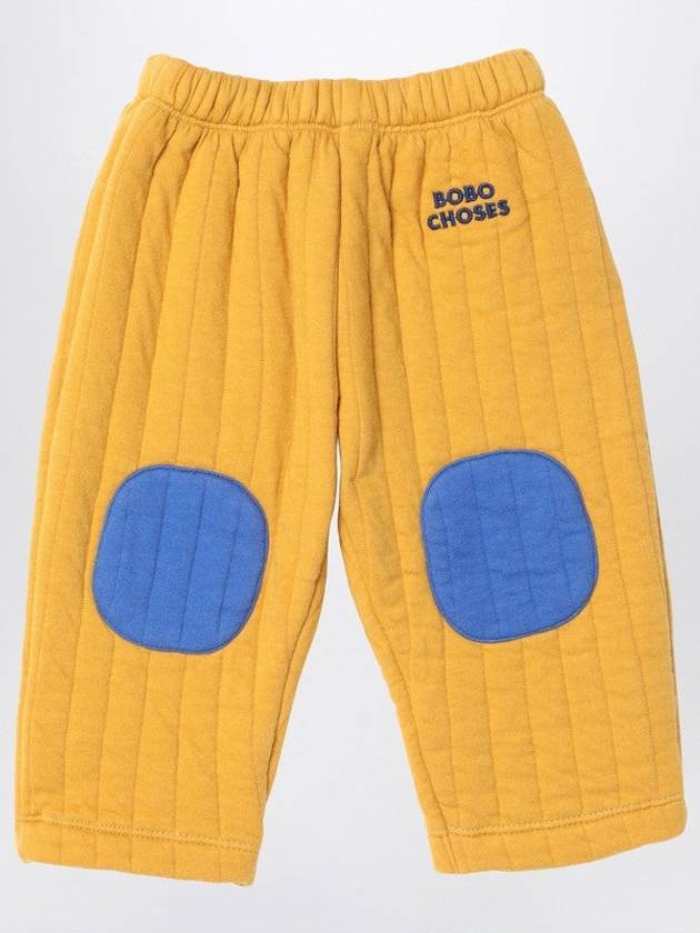 Yellow/Blue Quilted Jogging Trousers
