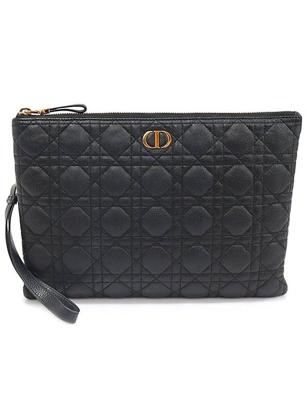 S5086UWHC_M900 블랙 서플 까나쥬 카프스킨 CARO 카로 라지 데일리 파우치 클러치