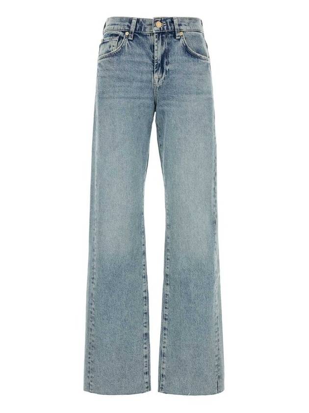 7 For All Mankind Tess 로고 패치 스트레이트 레그 진