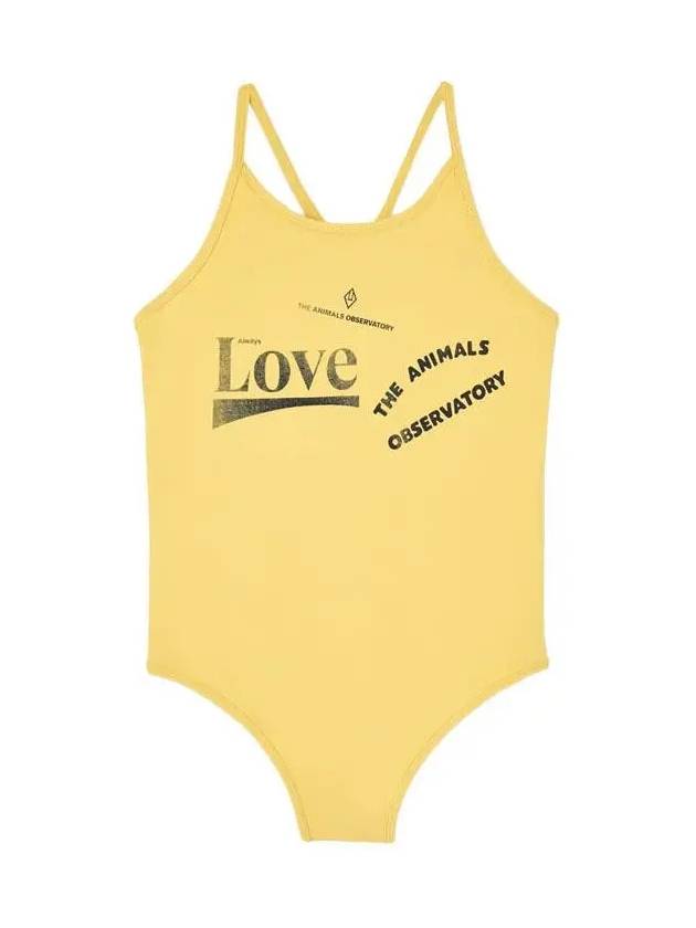 25SS 키즈 로고 스윔슈트 옐로우 S25056 099CA