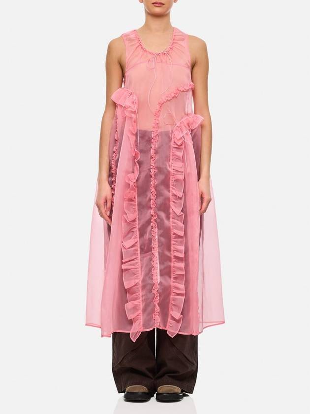 Cecilie Bahnsen Opal Ruffle Silk Satin Dress