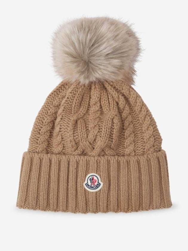 몽클레르 베레토 트리콧 울 캐시미어 비니 브라운