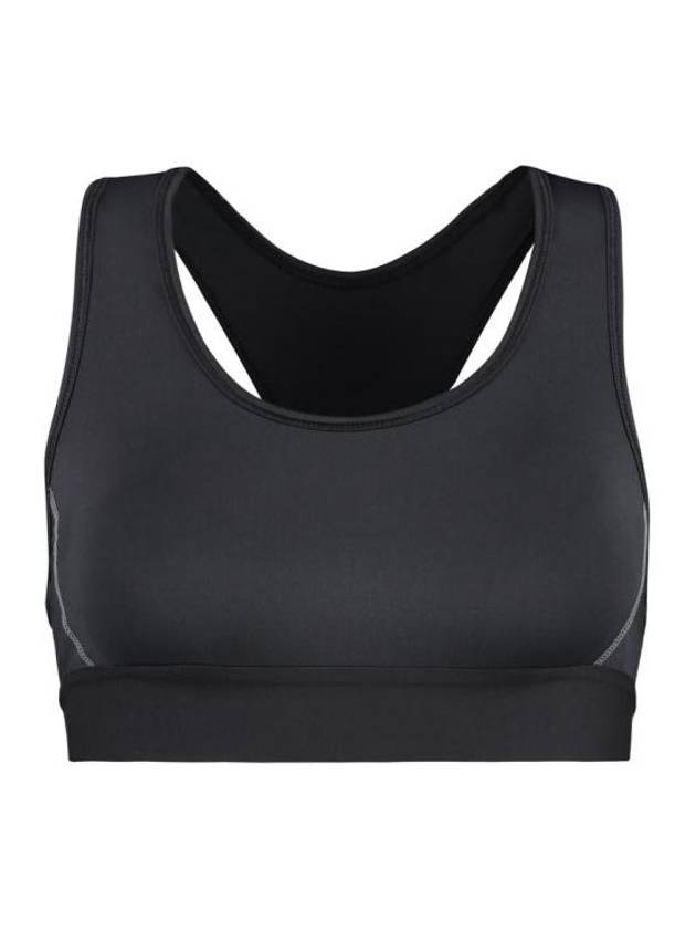 발렌시아가 로고 디테일 스포티 브라 브래지어 블랙