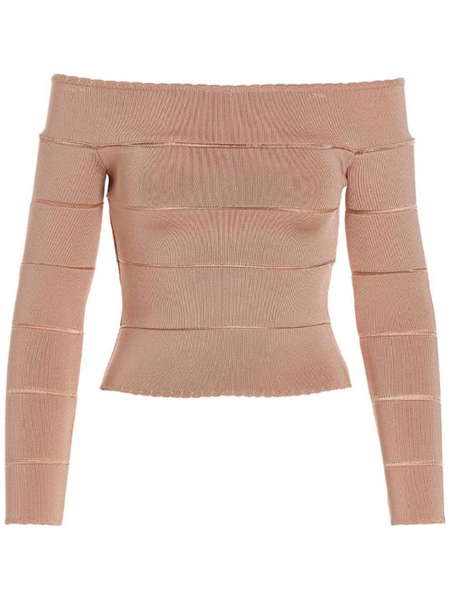 알렉산드라 보티에 오프숄더 탑 231KTO1809BLUSH