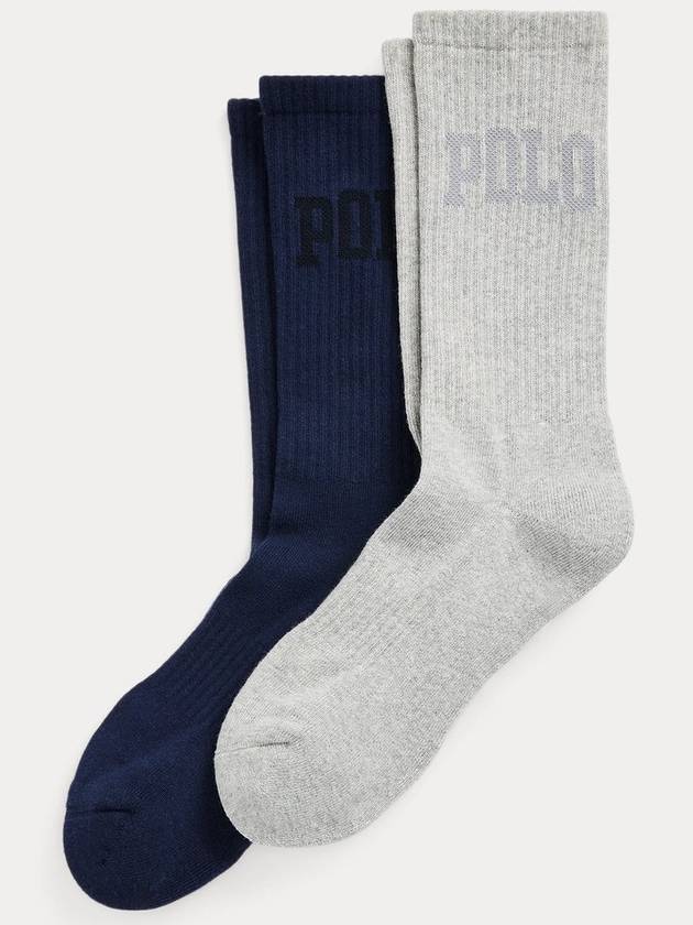 BIG PONY 코튼 혼방 크루 양말 2팩 양말 BIG PONY COTTON BLEND CREW SOCK 2 PACK SOCKS