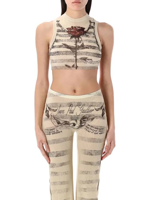 장 폴 고티에 더 타투 마리니에르 크롭 탑 TO275T585_030030