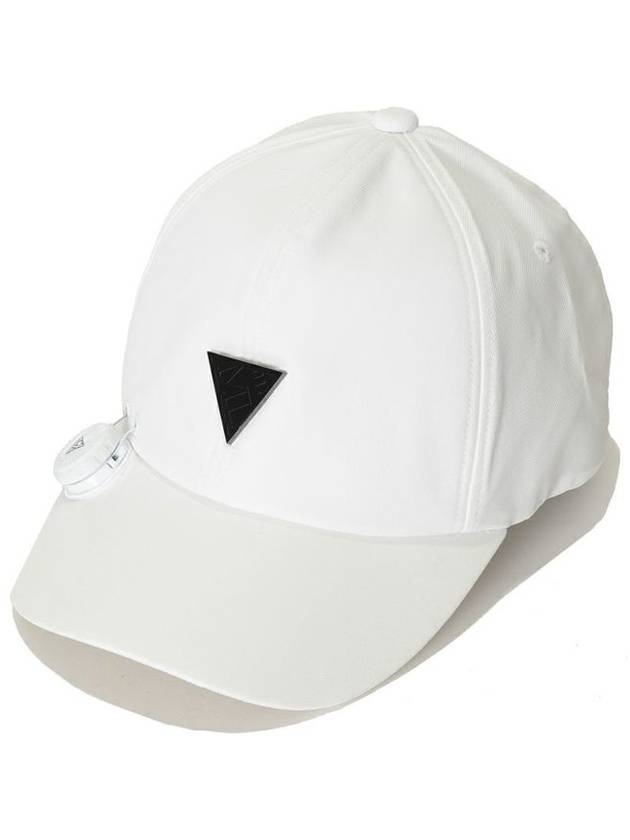 24FW 마크앤로나 남녀공용 트라이앵글 화이트 볼캡 골프모자 CD8 IFFC