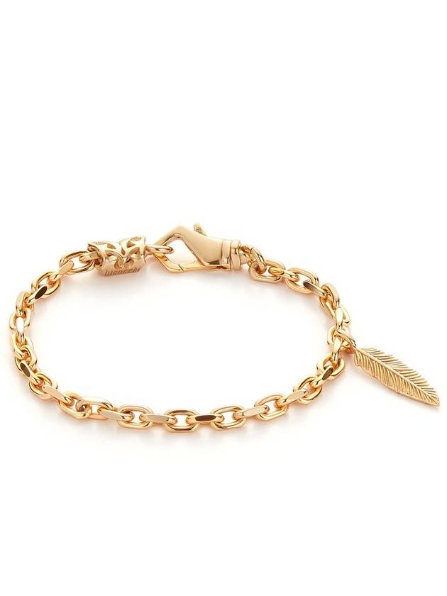 에마누엘레 비코키 페더 펜던트 체인 링크 팔찌