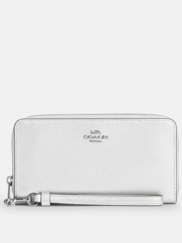 코치 롱 지퍼 어라운드 월렛 장지갑 Silver Light Silver