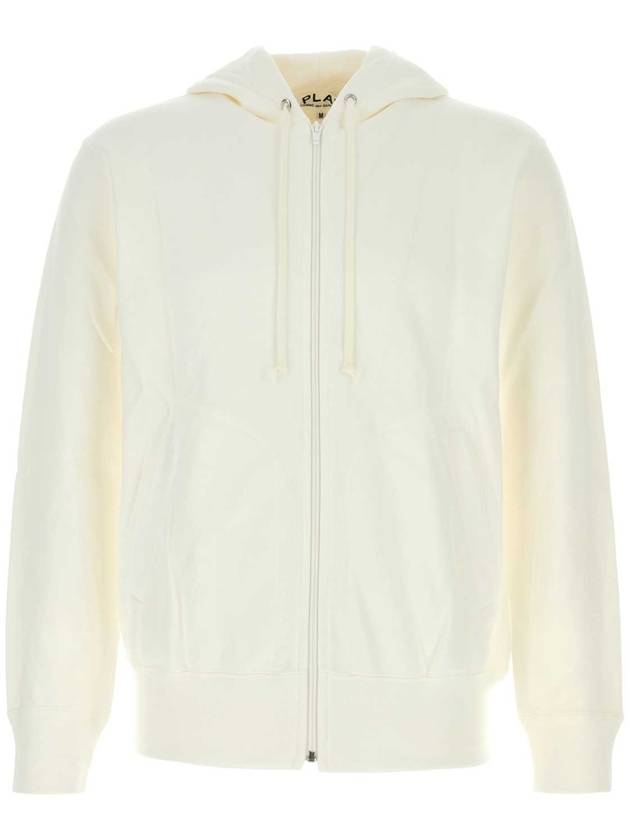 25SS 꼼데가르송 PLAY 화이트 코튼 스웨트 셔츠 AXT342051 화이트