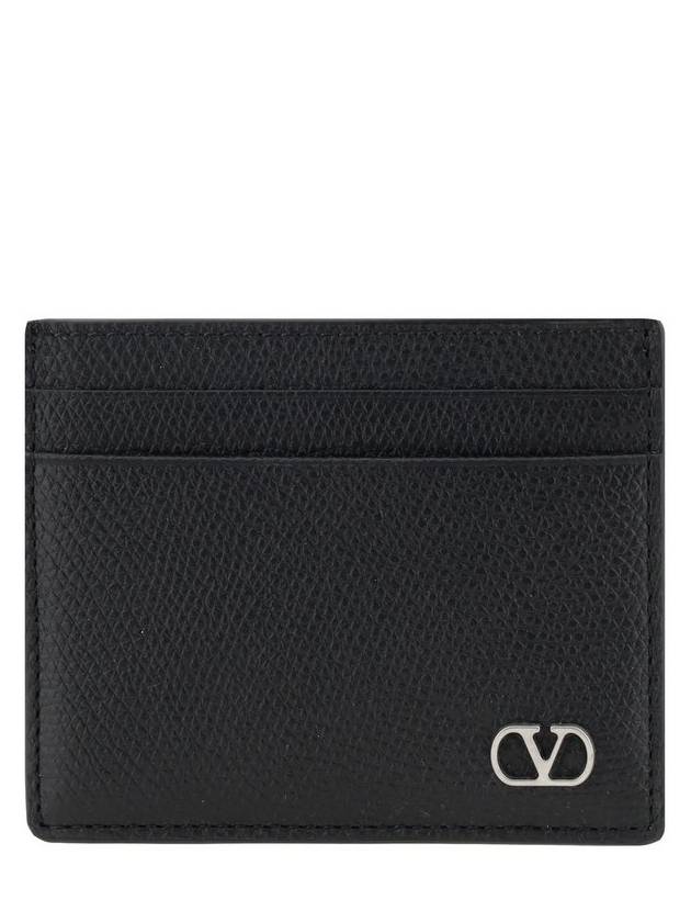 발렌티노 V로고시그니처 카드 지갑 블랙