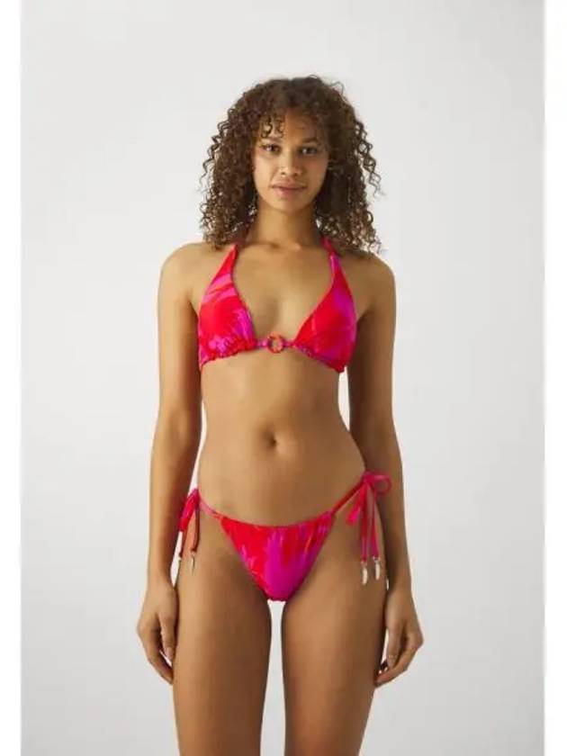 4207790 Seafolly BIRDS OF PARADISE REVERSIBLE LONGLINE SLIDE Bikini top chilli red