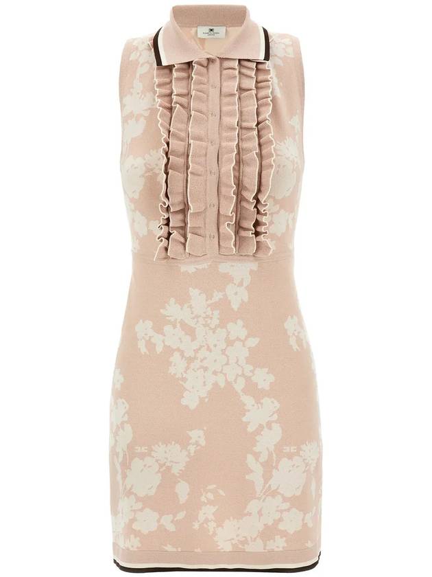 엘리자베타 프란치 러플 플로럴 자카드 드레스 AM44Q51E2_X81