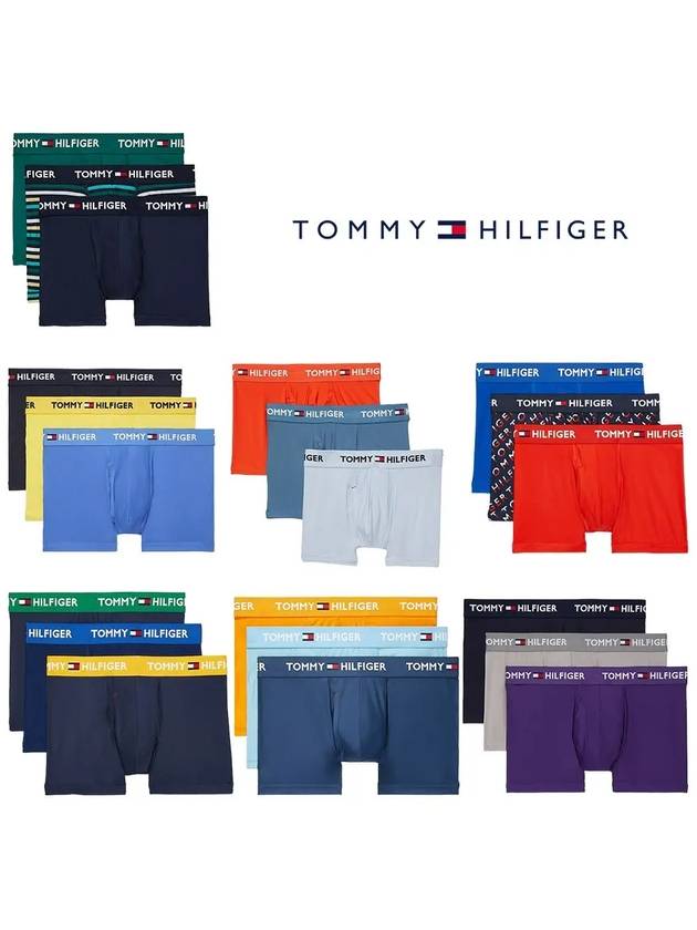 타미힐피거 속옷 극세사 트렁크 3팩 남성 사각팬티 7컬러 남자삼각 타미 티팬티 운동드로즈