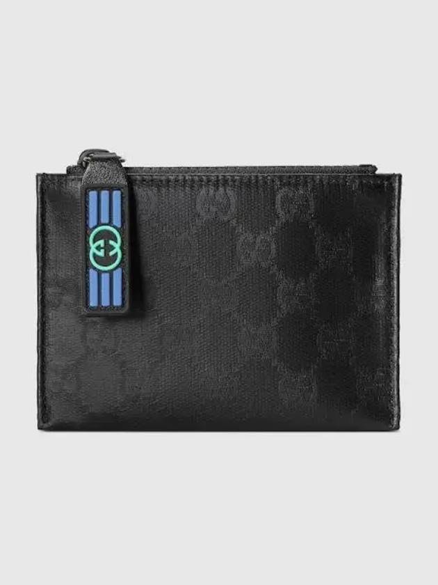 구찌 GG 크리스털 카드 케이스 블랙 캔버스 780177FAC901088