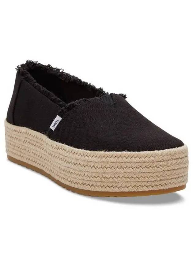 우먼 탐스 Valencia 캔버스 플랫폼 에스파듀 블랙 캔버스 10375845