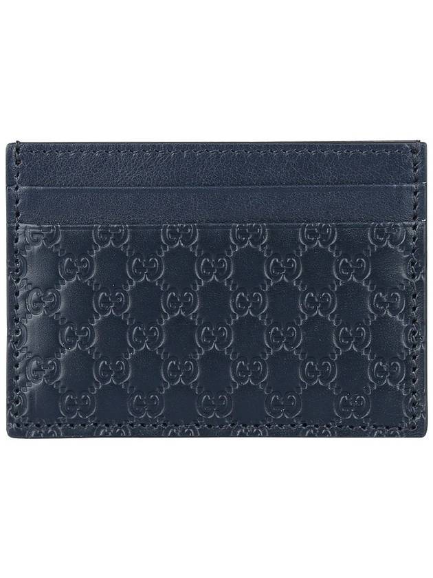 구찌 GG 마이크로시마 카드 지갑 네이비