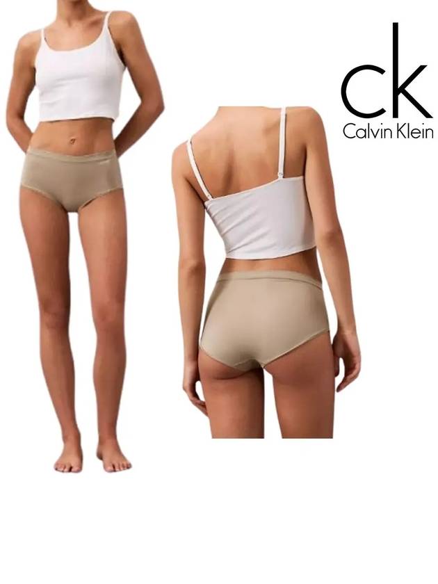 캘빈클라인 언더웨어 여성 아이딜 미드 라이즈 팬티 카키